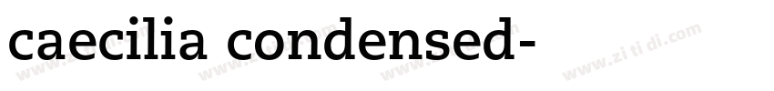 caecilia condensed字体转换